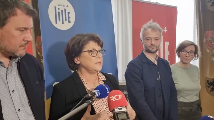 Martine Aubry ce mercredi lors de sa conférence de presse.